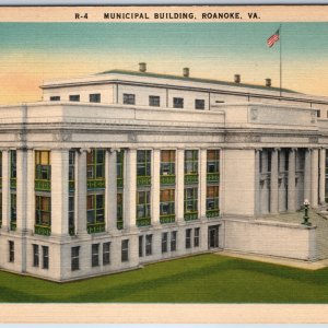 c1940s Roanoke, VA Government Municipal Building Ancient Roman Architecture A220