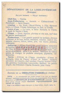 Old Postcard geographical maps of Chocolaterie & # 39Aiguebelle Inferieure Lo...