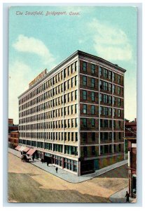 c1910's The Stratfield Building Street View Bridgeport Connecticut CT Postcard 