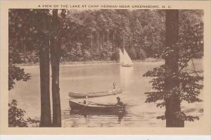 North Carolina Greensboro A View Of The Lake At Camp Herman Near Greensboro A...