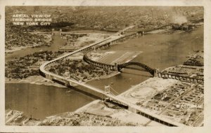 PC CPA US, NY, NEW YORK, TRIBORO BRIDGE, VINTAGE REAL PHOTO POSTCARD (b6914)