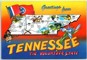 Postcard - The Volunteer State - Greetings from Tennessee