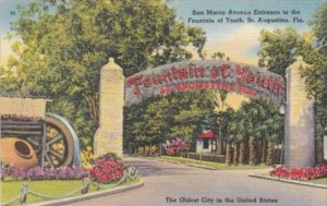 Florida St Augustine San Marco Avenue Entrance To The Fountain Of Youth