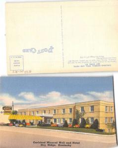 Dry Ridge Kentucky Carlsbad Mineral Well Hotel Bifold Antique Postcard K71048