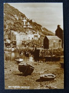 Cornwall POLPERRO HARBOUR c1920s RP Mini Postcard by Judges Ltd 10916