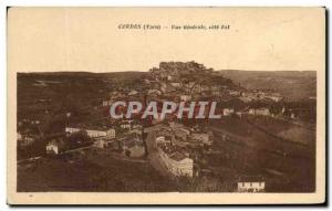 Old Postcard Cordes (Tarn) Vue Generale East Coast