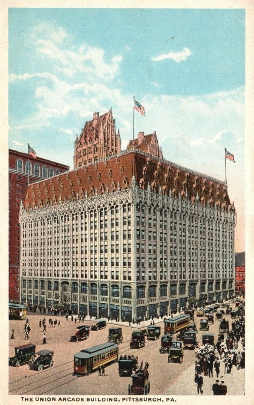 Vintage Postcard 1920's The Union Arcade Building Pittsburgh Pennsylvania PA