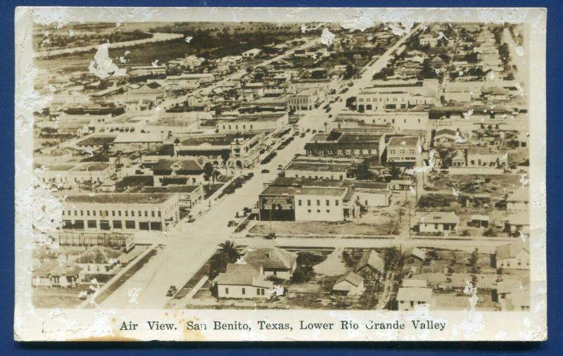 San Benito Texas tx Air View real photo postcard RPPC #2