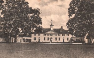 Vintage Postcard 1937 West Front House Entrance Gateway Mount Vernon Virginia VA