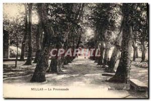 Old Postcard Millas Promenade