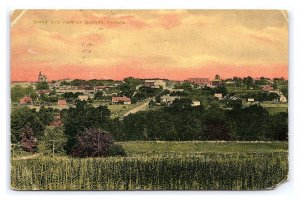 Postcard Bird's Eye View Of Barnes Kansas