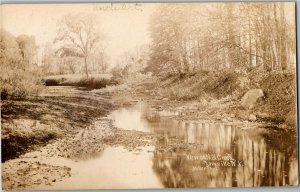 RPPC View on Mill Creek, Lowville NY c1910 Vintage Postcard S36