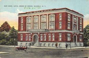 Waverly New York 1920s Postcard New Home Loyal Order of Moose