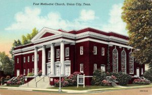 UNION CITY, TN Tennessee   FIRST METHODIST CHURCH   Obion County  Postcard