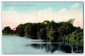 Greenwich Rhode Island RI Postcard Bleachery Pond East Lake 1911 Vintage Antique