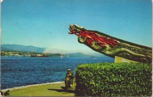 Vancouver BC Dragon's Head Stanley Park SS Empress of Japan Postcard D63