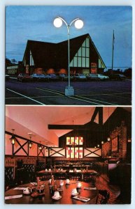 PONTIAC, MI Michigan ~ Roadside PIED PIPER RESTAURANT c1960s Cars Postcard