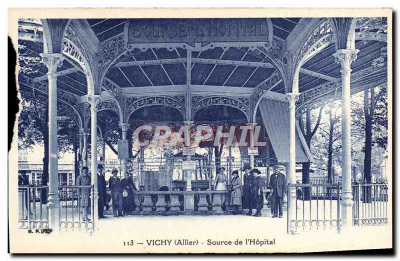 Postcard Old Vichy Source of the & # 39hopital