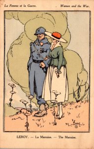 Romantic Couple Woman With Soldier