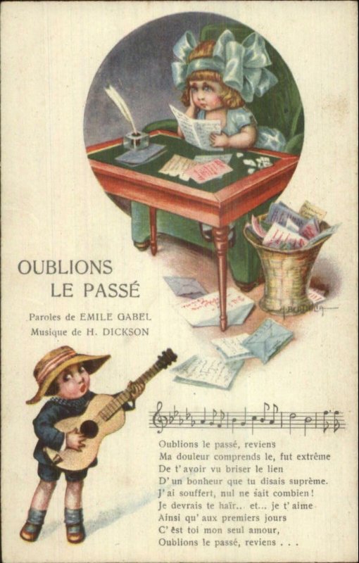 Bertiglia Little Girl Love Letters Boy Serenade Guitar Sheet Music Lyrics PC