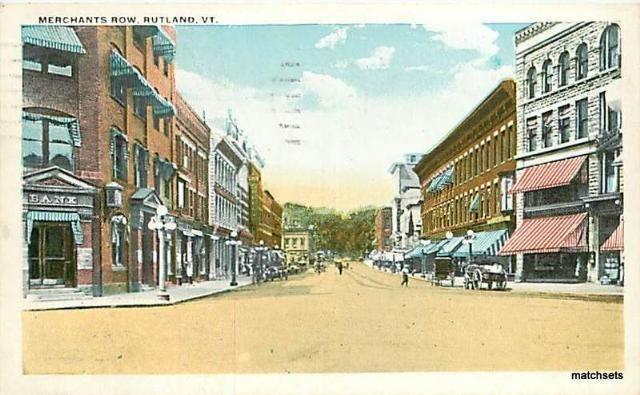 1925 Merchants Row RUTLAND, VERMONT Postcard 10173