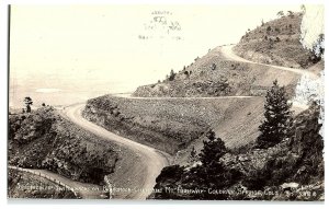 RPPC Sanborn Postcard S-876 Switchbacks at Broadmoor Colorado Springs, Colorado