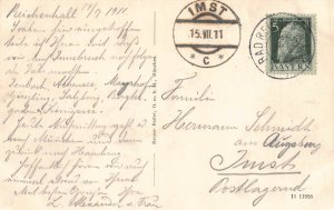 A073 Germany 1911 Bad Reichenhall Total View vintage postcard