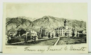 Logan Utah Agricultural College Wilkinson & Son c1906 udb Postcard E13