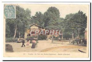 Paris Old Postcard The Buttes Chaumont park main entrance