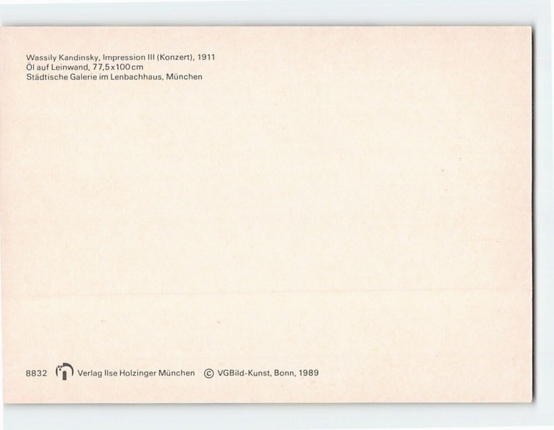 Postcard Impression III (Konzert) By W. Kandinsky, Lenbachhaus, Munich, Germany