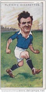 Players Vintage Cigarette Card Footballers Caricatures RIP 1926 No 7 A Chandler