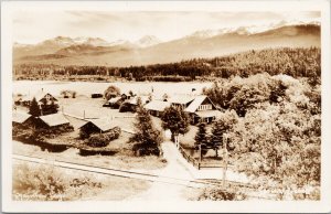 Rainbow Lodge Alta Lake BC British Columbia Leonard Frank RPPC Postcard H5