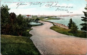 Postcard NS Halifax The Green Bank Entrance to Point Pleasant Park 1906 K43