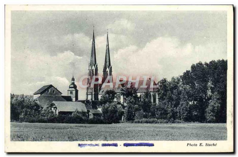 Postcard Old Catholic Church Moselle