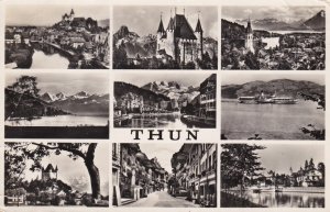Switzerland Thun Multi View 1955 Real Photo