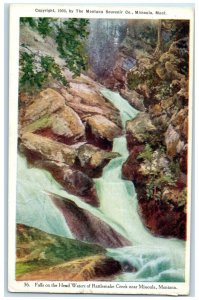 1911 Falls On The Water Head Waters Rattlesnake Creek Near Missoula MT Postcard