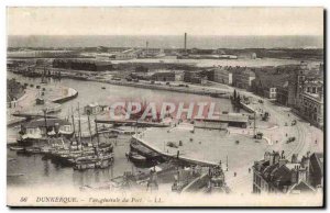 Dunkirk Old Postcard General view of the port