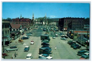 c1960 Keene Commercial City Central Square Monadnock New Hampshire NH Postcard