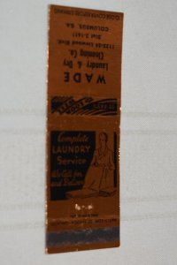 Wade Laundry and Dry Cleaning Co. Columbus GA 20 Strike Matchbook Cover