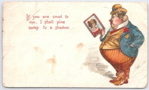 1907 Humorous Postcard Man Pining for Woman Vintage Hilliard Ohio Postmark