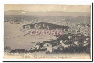 Nice Old Post Card Mont Boron taking view port Entree