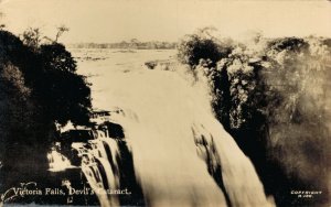 South Africa Victoria Falls Devils Cataract Zambia RPPC 06.36