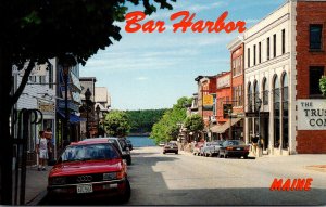 Maine Bar Harbor Looking North Toward The Harbor