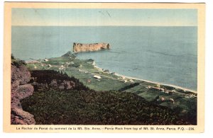 Perce Rock from Mt St Anne, Quebec