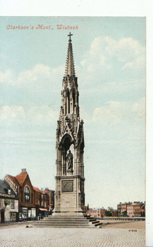 Cambridgeshire Postcard - Clarkson's Monument - Wisbech - Ref 16674A