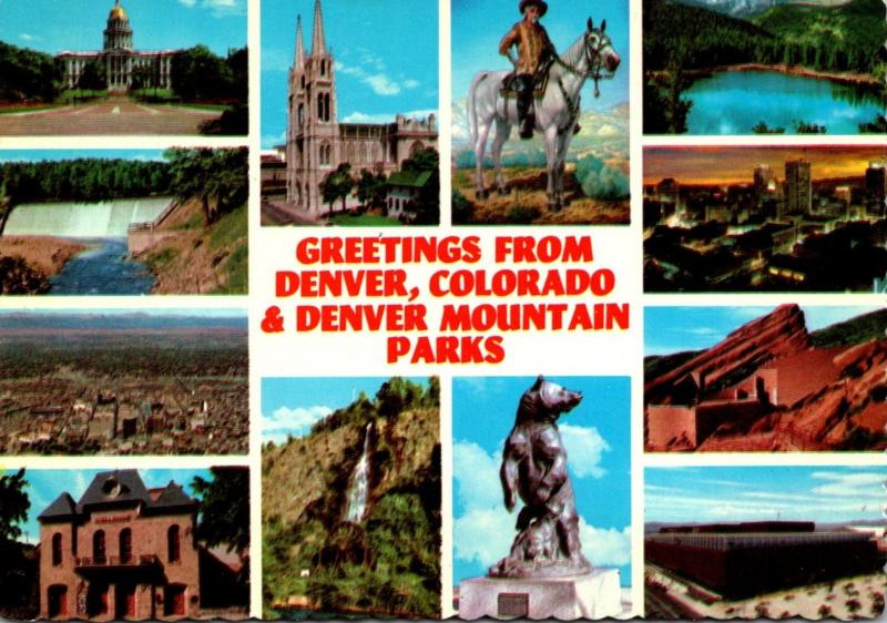 Colorado Greetings From Denver & Denver Mountain Parks Multi View