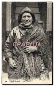 Postcard Old Fishing type fisherman