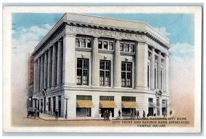 1922 Grand Rapids National City Bank City Trust Campau Square MI Postcard