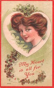 Valentines Day 1910 very small tear left edge, light wear right top corner