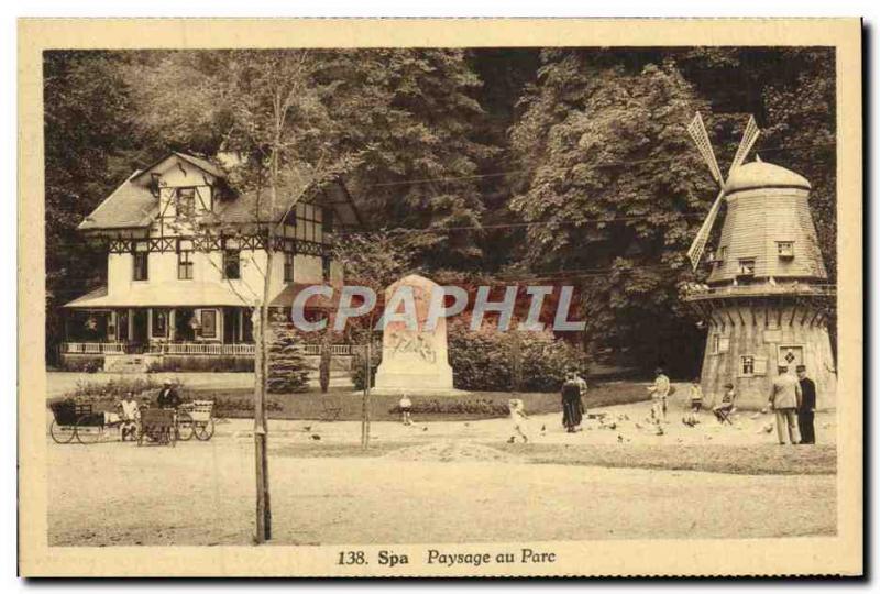 Postcard Old Mill Park Spa Landscape In Wind